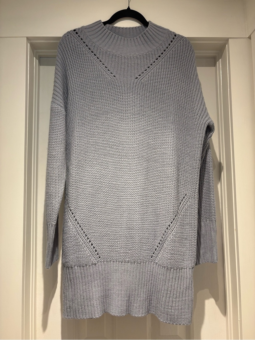 SHEIN Light Gray Knit Turtleneck Sweater Dress (never worn)